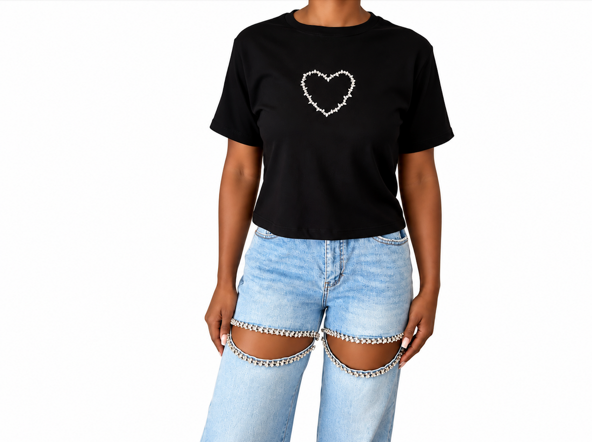Handmade Amour Crystal T-Shirt